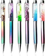Abhay Liquid Sand Glitter Pen Metal Ballpoint Pens Metal Ball Pens Floating Glitter Dynamic Liquid Sand Pen for Office Supplies