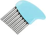 Wave Onion Potato Slices Wrinkled French Fries Salad Corrugated Cutting Chopped Potato Slices Knife Kitchen Gadget,Blue
