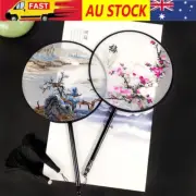Embroidery Ancient Long-handled Fan High-looking Dance Group Fan Dance
