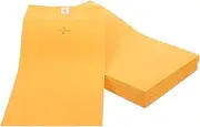 GRIRIW Buckle Envelopes 100pcs Letter Size Kraft Paper Envelopes Clasp Open End for Mailing Storing