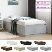 Bed Frame Slatted Mattress Base Bedstead for Bedroom Engineered Wood vidaXL