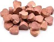 Wahdawn Natural Insect Repellent Cedar Moth Balls Heart Blocks Pest Control for Drawer and Closets, 60PCS