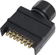 7 Pin Flat Male Trailer Socket Plug 7-Pin Connector Adapter with Plastic Gap for Caravan Trailer Truck RV Boat
