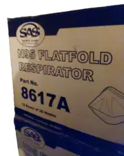 NIOSH SAS N95 Flatfold Particulate Respirator Model 8617 One Case of 240