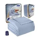 Thermee Micro Flannel Blanket Full Size Heated Blanket with 10 settings, Prog...