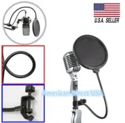 Double Layers Recording Studio Microphone Pop Filter Mic Wind Screen Mask Shield