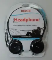 New Maxell HP-200 Headphone Adjustable Headband and Swivel Earcaps