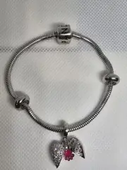Authentic Pandora Charm Bracelet With Paw charm included as pic;7.5 in