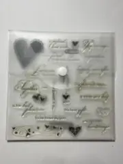 Close to My Heart CTMH-1464 CARD CHATTER LOVE Clear Stamp set Sentiment hug Gift