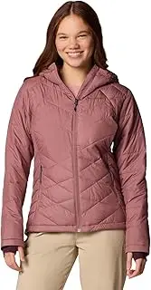 [Columbia] Womens Heavenly Hooded Puffer Jacket, Fig, Medium, Fig, Medium