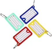 HOODANCOS 100PCS Key Tags Multi Functional Name Labels for Keys Luggage More Rustproof Id Tags for Easy Identification for Gyms Hotels