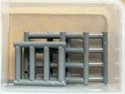 LEGO Parts - Dark Bluish Gray Bar 1 x 4 x 3 Grille - No 62113 - QTY 5
