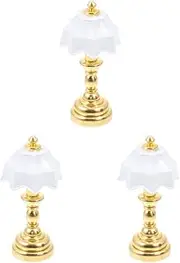 Dollhouse Lamp Led Table Lamp 3 Pcs Miniature Lamp Decorative Mini Light Miniature Lamp Model Miniature Furniture Model Led Desk Lamp Vintage Home Decor Dollhouse Desk Lamp
