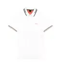 Hugo Boss Men Paul Polo T-Shirt Short Sleeve Cotton Button Down Natural White