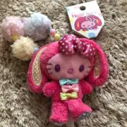 Sanrio Hello Kitty Keychain Mascot Plush Pink Rabbit Bunny Rare Japan F/S