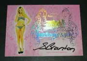 2015 Benchwarmer STEPHANIE BRANTON Pink Archive #74 Silver Foil Auto PLAYBOY Hot