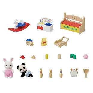 EPOCH 森林家族 - 寶寶玩具配件組-白兔熊貓嬰兒