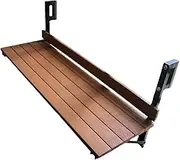 Balcony Bar Table for Railings，Outdoor Hanging Rail Tables for Deck，Wall-Mounted Small Folding Space Saving Serving Table Desk, for Patio Garden Porch