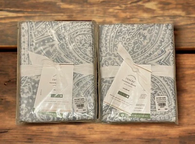 Pottery Barn Sham Standard Tencel Vanessa Blue Set Of 2 Pillow Case NWT