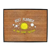 Best Plumber Solar System - Funny Novelty Doormat Man Cave Floor mat