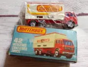 Matchbox 1976 Mercedes Container Truck Superfast #42 NEW in box in cellophane