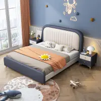 在飛比找樂天市場購物網優惠-現代簡約兒童床男孩1.5米家用實木床架兒童床1.2米床女孩公