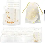 DHWEKU 30 Bags Breast Milk Bags, 250 ml, BPA-Free Breast Milk Storage Bags for Breastfeeding, Freezable, Leak-Proof Milk Bags, Space Saving, with Pen and Storage Bag