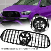 Gloss Black Front Grill Fits Mercedes Benz W167 GLE350 GLE53 A-MG 2019 2020-2023