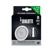 BIALETTI REPLACEMENT SILICON GASKET + 1 FILTER 1/2 CUPS STAINLESS STEEL