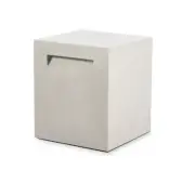 EcoSmart Fire 17" Tank Concrete Stool Bone