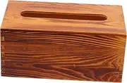 YOSADIER Retro Napkin Container Wooden Tissue Box Strong Material Smooth Corners Stylish Home Accessory