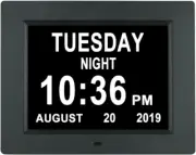 Digital Clock Large Display with Date and Day of Week, 8 Alarm Options, Extra La