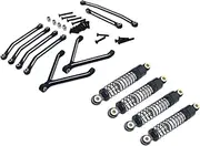 Links and Shock Absorber Set for RC Car Accessories in 1/24 RC Crawler Car Fcx24, Black