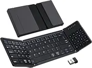 Mcbazel Foldable Bluetooth Keyboard with Touchpad & Numeric Keypad, Wireless Dual-Mode (Bluetooth 5.1 & 2.4G), Universal Compatibility,Premium PU Leather Design for Windows, iOS, Mac