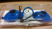 Sun Bed Goggles UV Protection SUNNIES EYESHIELDS in Case, Indoor, Colour Blue