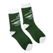 TOYOTA LANDCRUISER SOCKS LC300 GREEN SIZE 11-14 GENUINE MERCHANDISE BAMBOO BLEND
