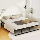 King Metal Bed Frame with Headboard Base Only Metal Platform Bed with Easy Ass