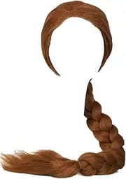 Coslive Shrek Princess Fiona Wig Ultra-Long Brown Braid Wig Cosplay Accessory