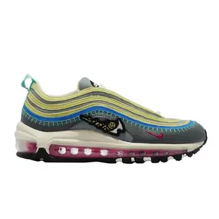 Nike 休閒鞋 Air Max 97 SE GS 童鞋 大童 女鞋 灰黃 子彈 刺繡 復古 氣墊 DN4381-001 [ACS 跨運動]