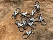 Lots of 25-50-100 Silver Metal Lanyard Snap Hook Swivel Lobster Clasp