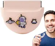Orthodontic Retainer Storage Case,Silicone Orthodontic Organizer Case - Orthodontic Teeth Retainer Box for Invisible Aligner, Headphones, Earrings, Rings