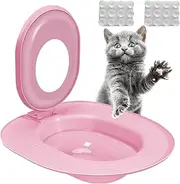 Cat Toilet Seat Trainer, Trainer, Toilet Litter Box, Cat Potty Training Kit, Cat Toilet Cleaning Trainer, Cat Hygiene Trainer, Reusable Urinal Seat Potty, Trainie