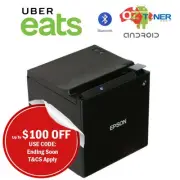 Epson TM-M30II-212 Bluetooth Thermal Receipt Printer Cafe/Restaurant BLK CJ27212