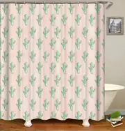 Floral Mini Cactus Shower Curtain