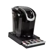 Single Serve Coffee Pod Drawer, 30 Pod Capacity, Countertop Storage Black