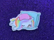 5pc. Get Well Soon Unicorn, Resin Planar Flatbacks, Cabochon, Donuts, Swimming,