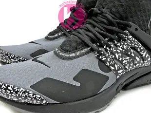 [26cm] 2018 第二彈 德國機能服裝品牌 ACRONYM x NIKE AIR PRESTO MID COOL GREY 灰黑 文字迷彩 拉鍊 魚骨鞋 慢跑鞋 (AH7832-001) !