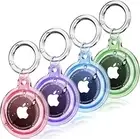 4 Pack Waterproof Airtags Holder, Airtag Case Keychain for Apple Airtag