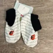 NWT Baltimore Orioles Infant Baby Booties Newborn Size MLB Official