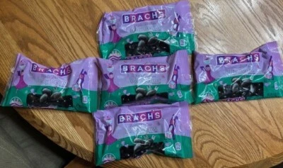 Brach's ~ Black Jelly Bird Beans Easter 5-Bags 7 oz. Each ~ Expires 8/2026
